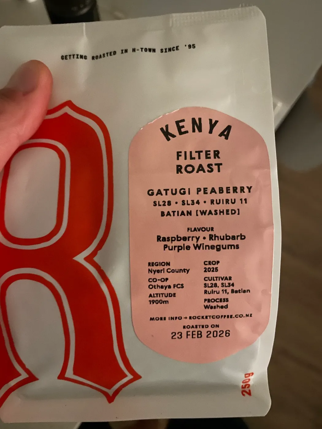 Rocket Coffee Kenya Gatugi Peaberry filter roast bag